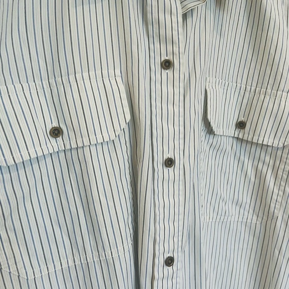 Ralph Lauren Blue and Grey Striped Casual Shirt - Picture 2 of 5